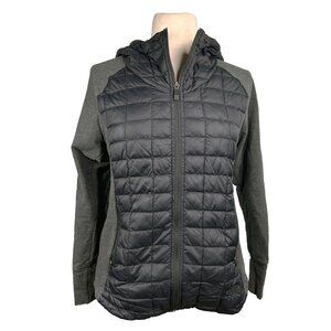 The North Face ThermoBall Hybrid Hoodie Womens Medium Black Puffer Full Zip Up